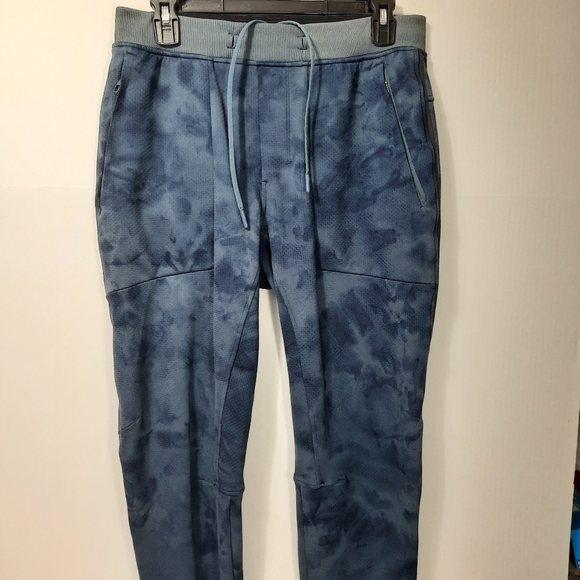 Lululemon Textured Tech Joggers Pants Sz S Men's Diamond Dye Iron Blue True Navy - Picture 3 of 16